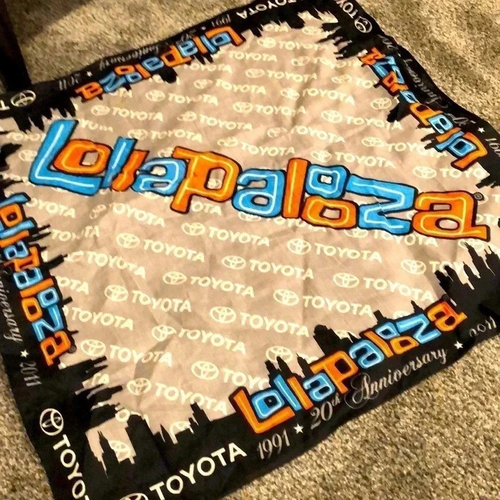 Lollpalooza Bandana 20th anniversary Early 2000’s - Vintage Celebrity Inspired